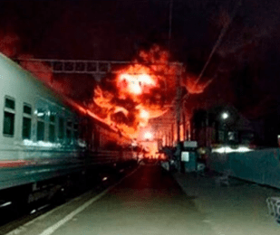 Ukrainian Drone Attack on Russian Train Station Sparks Fire - The State Signal
