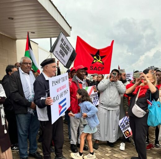 South Africans Protest Outside US Consulate in Support of Cuba - The State Signal